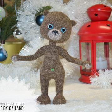 Crochet Pattern Little Teddy Bear Amigurumi toy