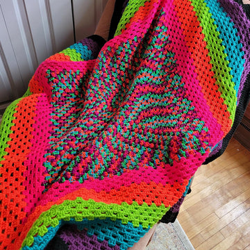 Neon Vortex Afghan