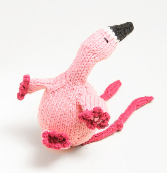 Flamingo Toy in Spud & Chloe Sweater & Blue Sky Fibers Worsted Cotton - Downloadable PDF