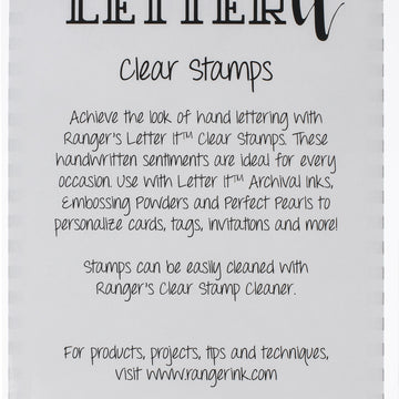 Ranger Letter It Clear Stamp Set 4"X6" - By The Numbers