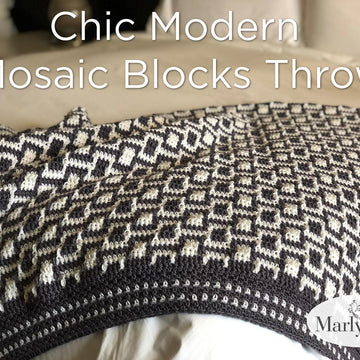Chic Modern Mosaic Blocks Throw