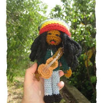Rock star amigurumi doll