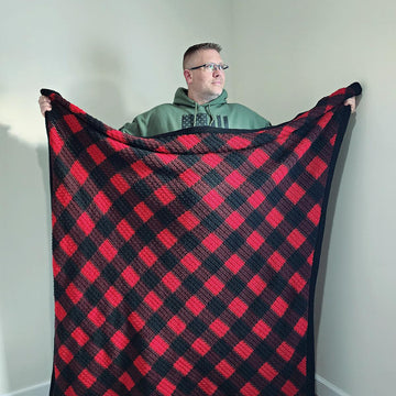 C2C Crochet Buffalo Plaid Blanket