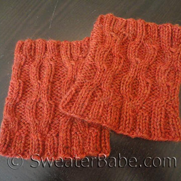 #149 Easy Cabled One-Ball Boot Cuffs