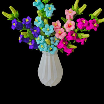 Crochet Canterbury bells flowers