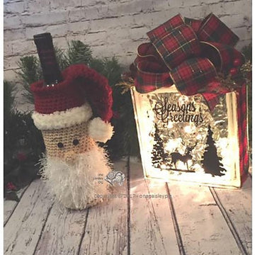 Santa Wine Bottle Gift Bag
