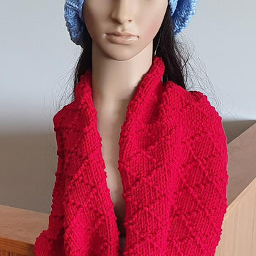 Nicky - diamond stitch scarf or cowl