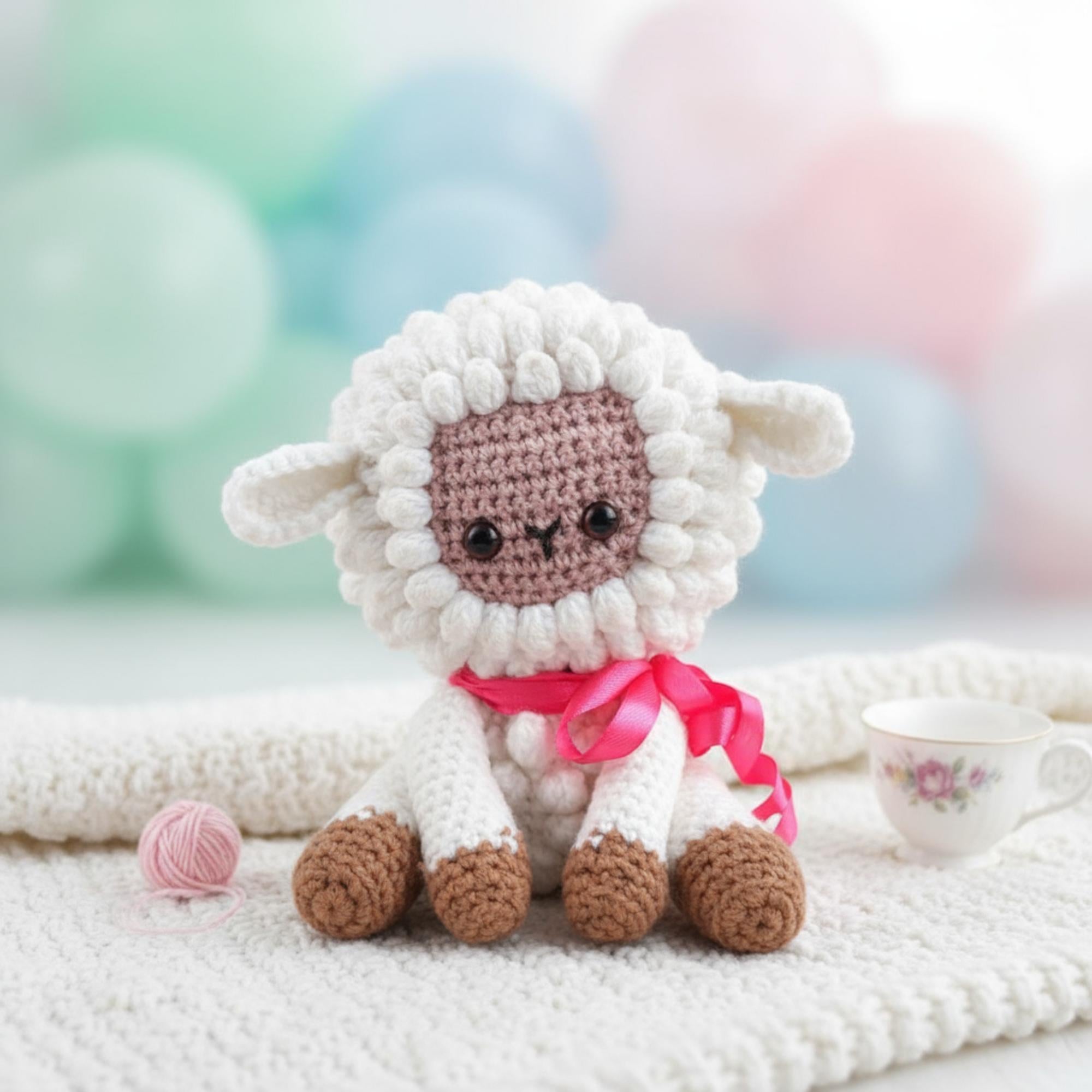 Crochet Lamb Amigurumi pattern, Sheep plushie farm animals (PDF file)