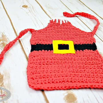 Wine Bottle Santa Apron