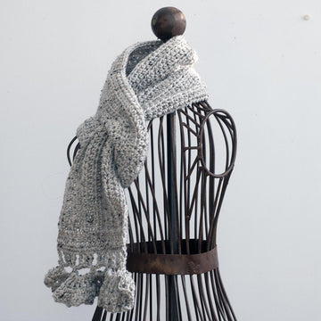 Keyhole Scarf and Flower Beanie