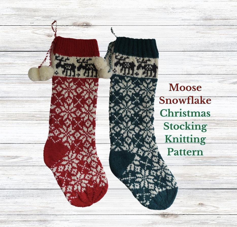 Moose Christmas Stocking