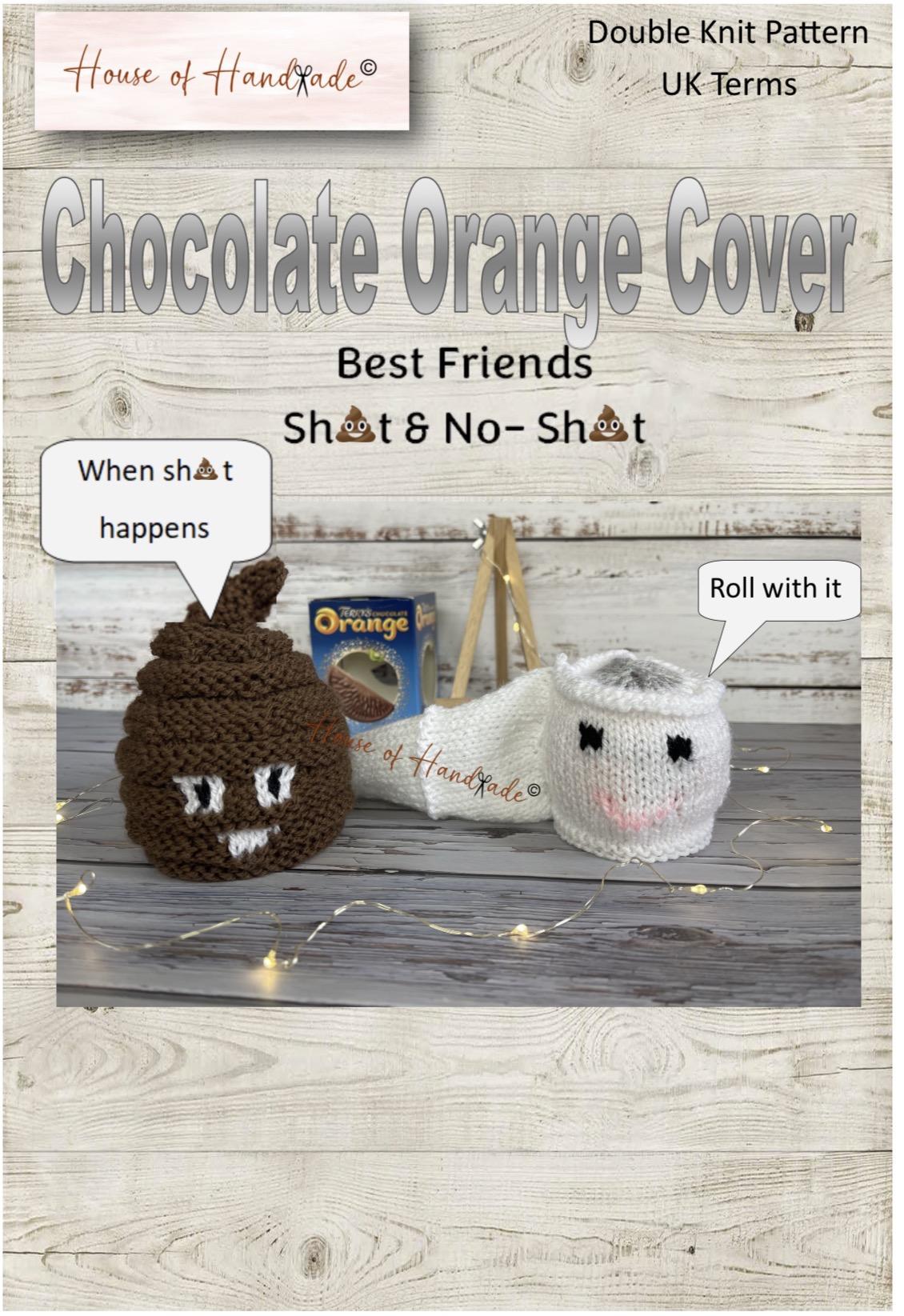 Poop and Toilet Roll Chocolate Orange Cover Knitting Pattern