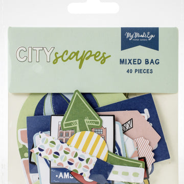 My Minds Eye Cityscapes Mixed Bag Cardstock Die-Cuts - 621539
