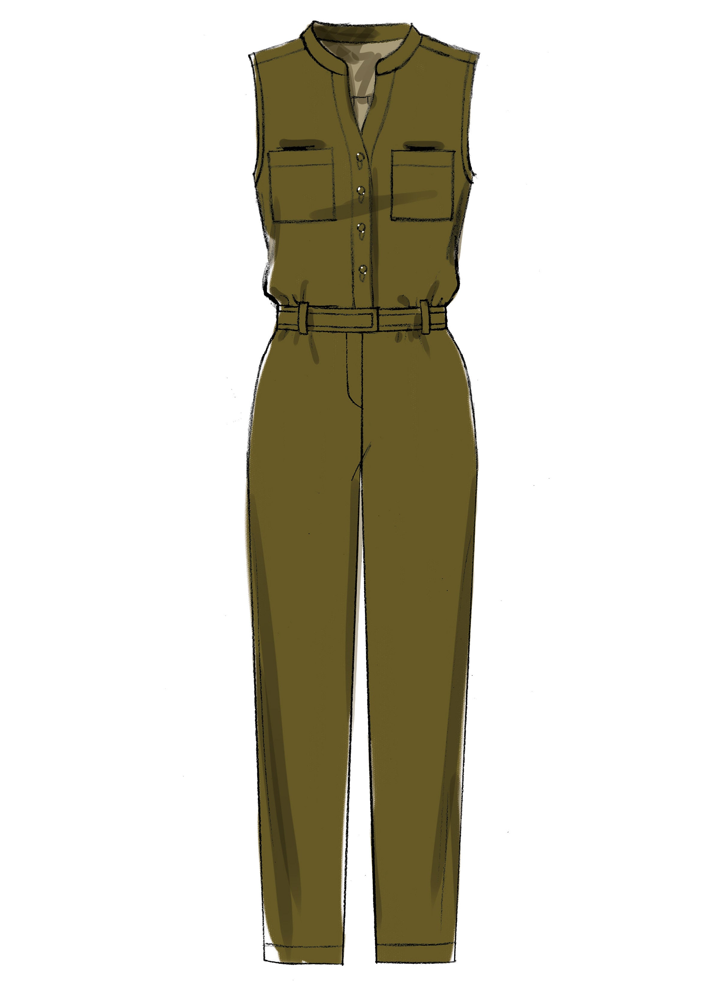 McCall's Misses' Button-Up Rompers and Jumpsuits M7330 - Sewing Pattern