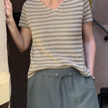 Stripy Linen Tee