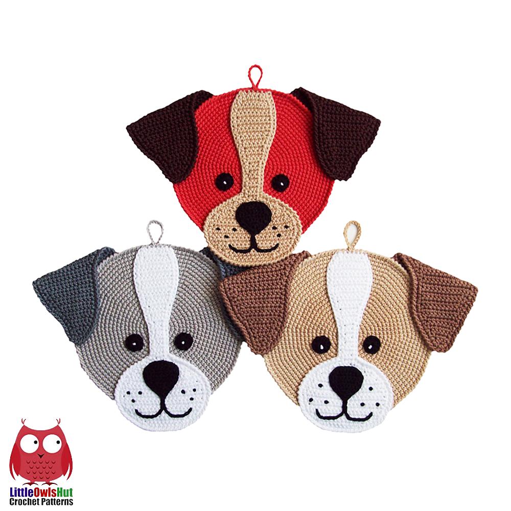 169 Puppy Dog Round Decor or Potholder