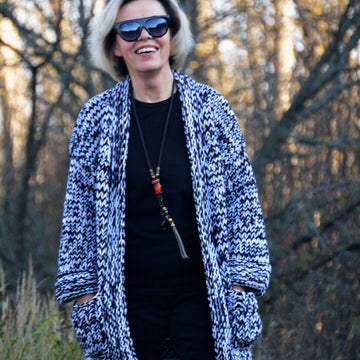 Black-White Cardigan