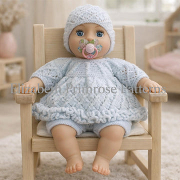 Lacy Diamonds Doll Angel Top Set Knitting Pattern P58 – Elizabeth Primrose Patterns