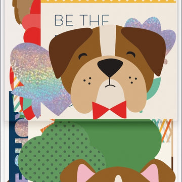 American Crafts Playful Pets Ephemera Die-Cuts 40/Pkg - Dogs W/Iridescent Glitter Accents