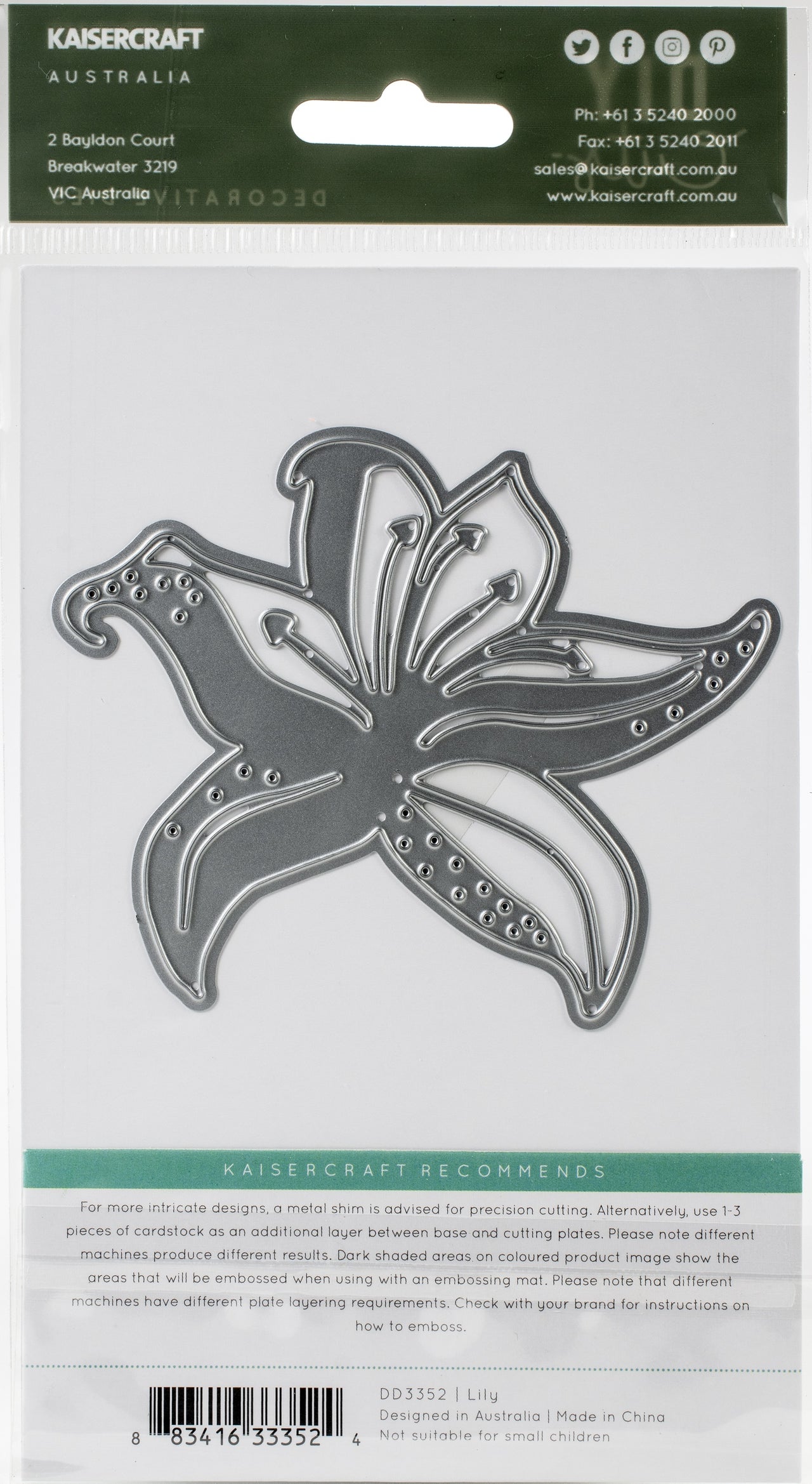 Kaisercraft Decorative Die - Lily