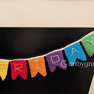Days till Friday bunting pattern