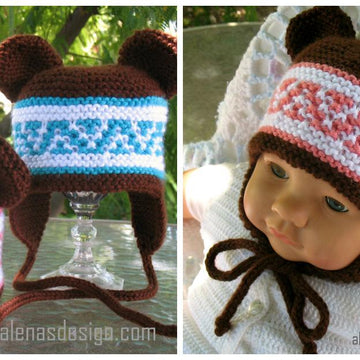 Beanie & Ear Flap Hats with Bear Ears