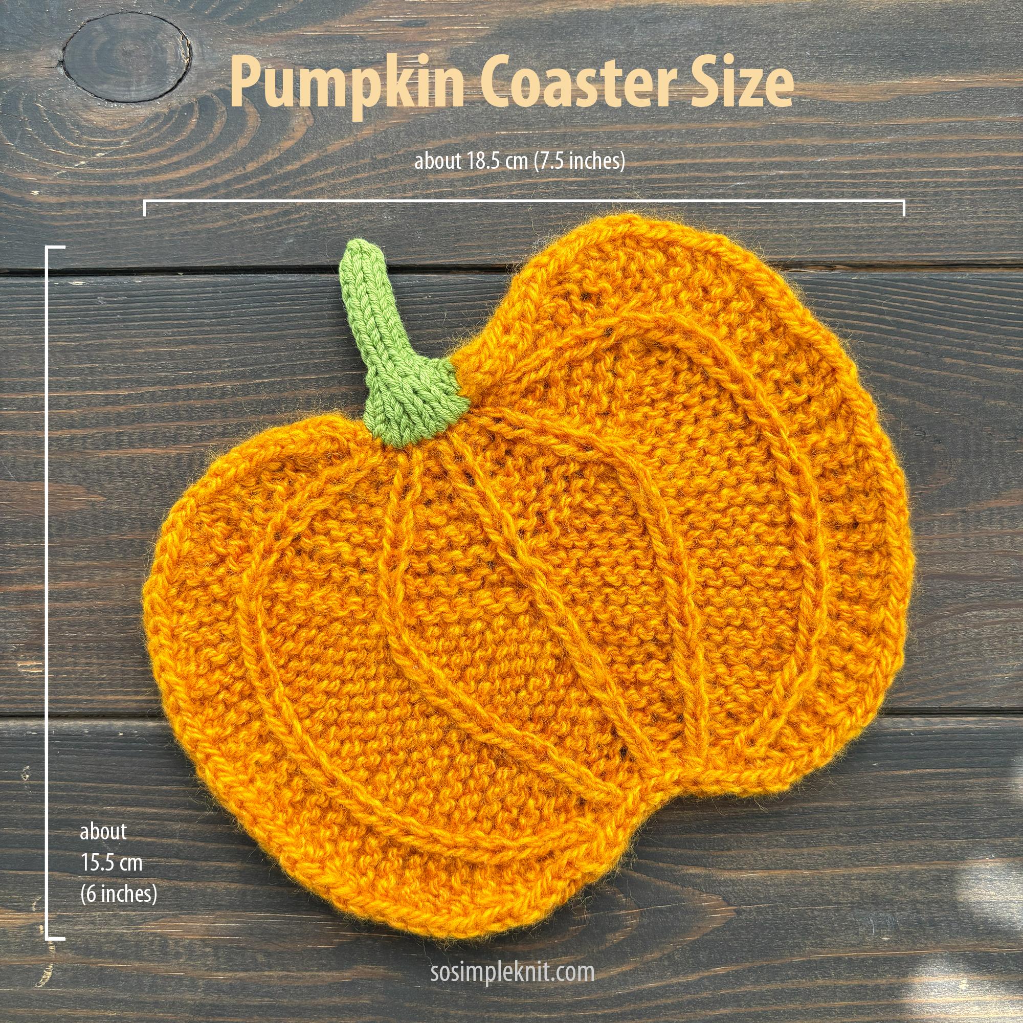Knitted Pumpkin Coaster