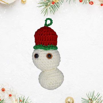 Arctic No Nose Snowman Ornament