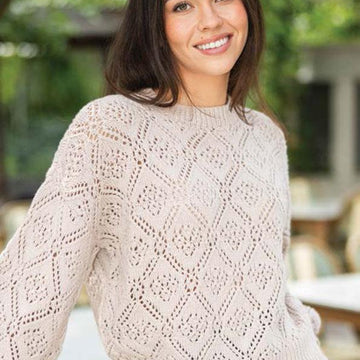 2410 Crepe Eyelet Sweater