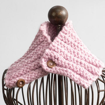 Buttoned Ribbed Cowl