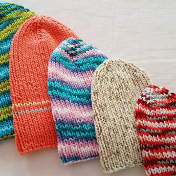 Simple Knit Hats for the Family