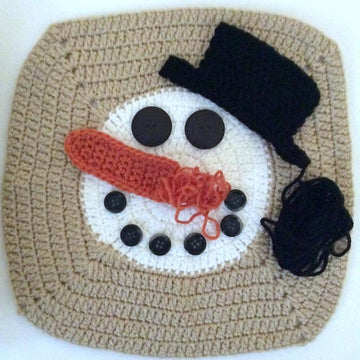 Norman Buttons the Snowman Pillow