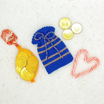 Harry Potter PDF Wizard knitting pattern Chocolate Coin Bag EASY Snowy Owl House Colours Jewellery Potion Pouch