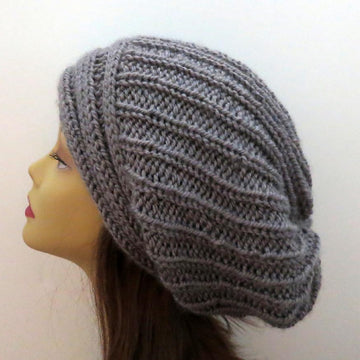The Yvette Slouch Hat with Perpendicular Lines