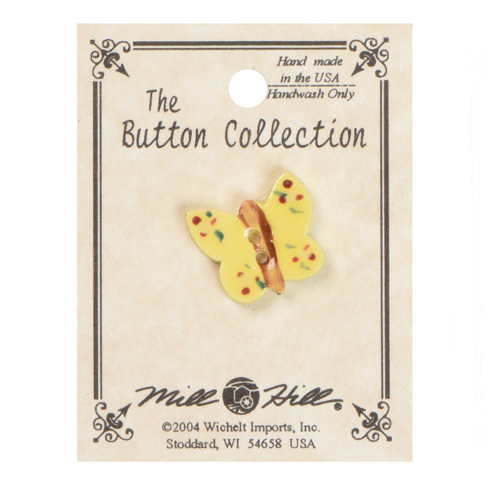 Mill Hill Button 86317 - Yellow Butterfly
