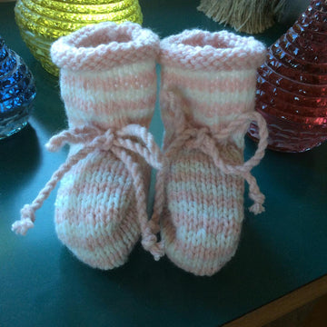 Striped Baby Bootees