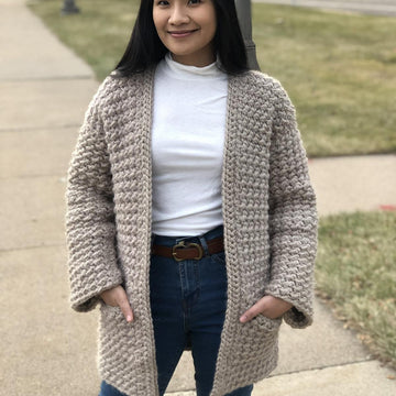 Even moss stitch sweater