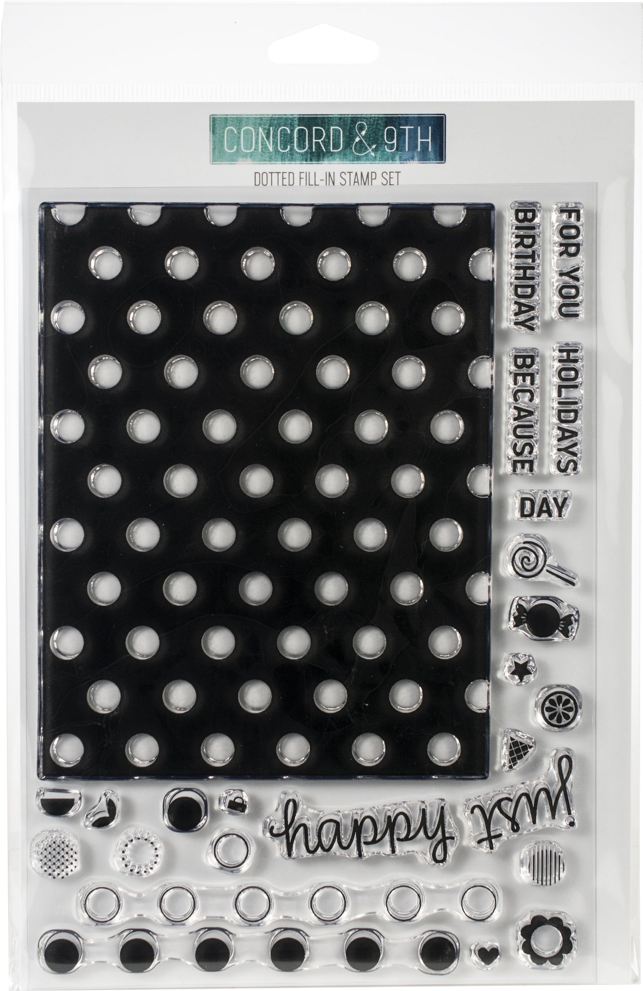 Concord & 9th Clear Stamps 6"X8" - Dotted Fill-In