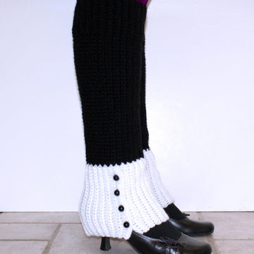 Dowager Faux Spats Leg Warmers