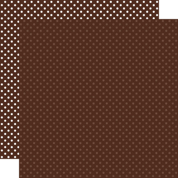 Echo Park Paper Echo Park Dots/Stripes Double-Sided Cardstock 12"X12" 25/Pkg - Brown