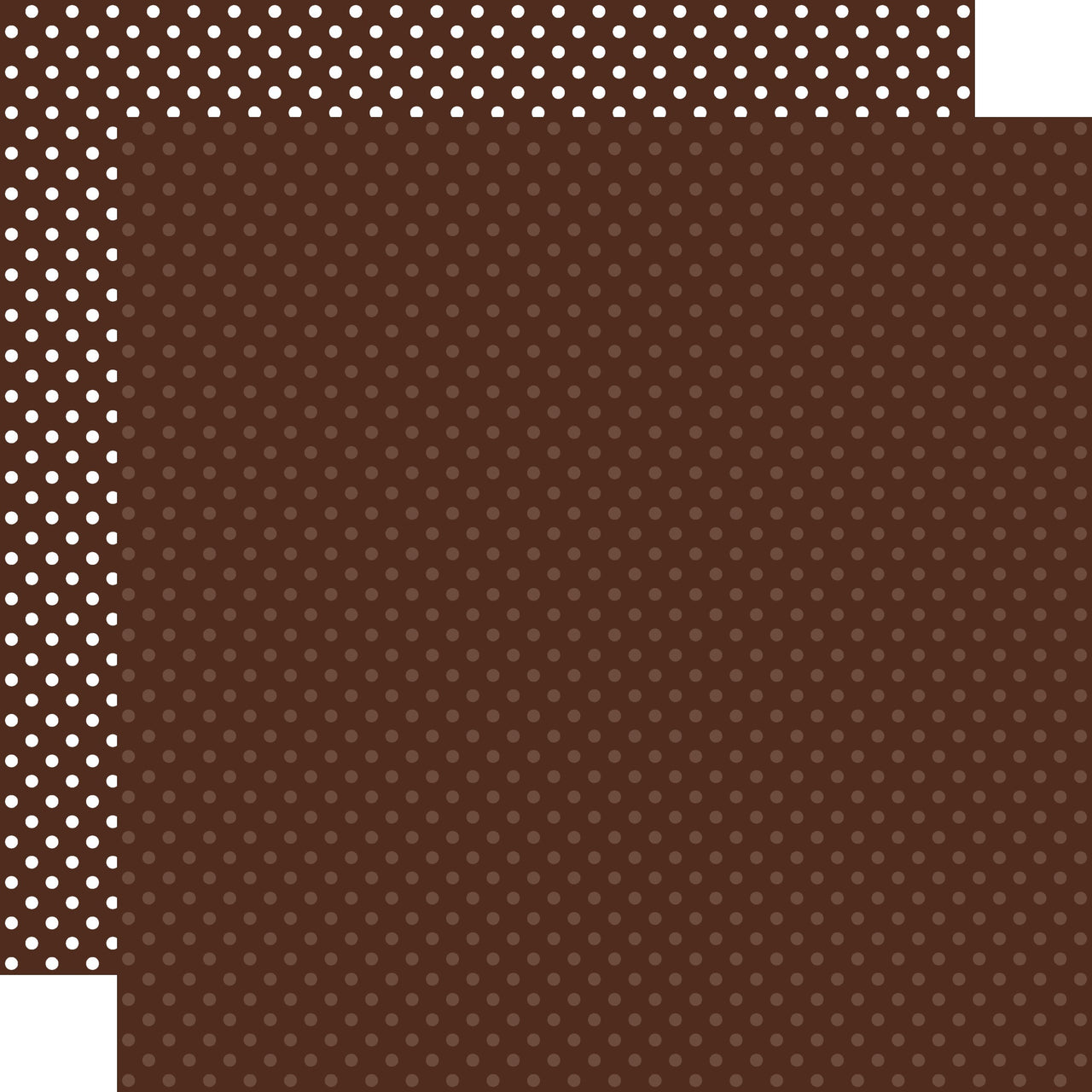 Echo Park Paper Echo Park Dots/Stripes Double-Sided Cardstock 12"X12" 25/Pkg - Brown