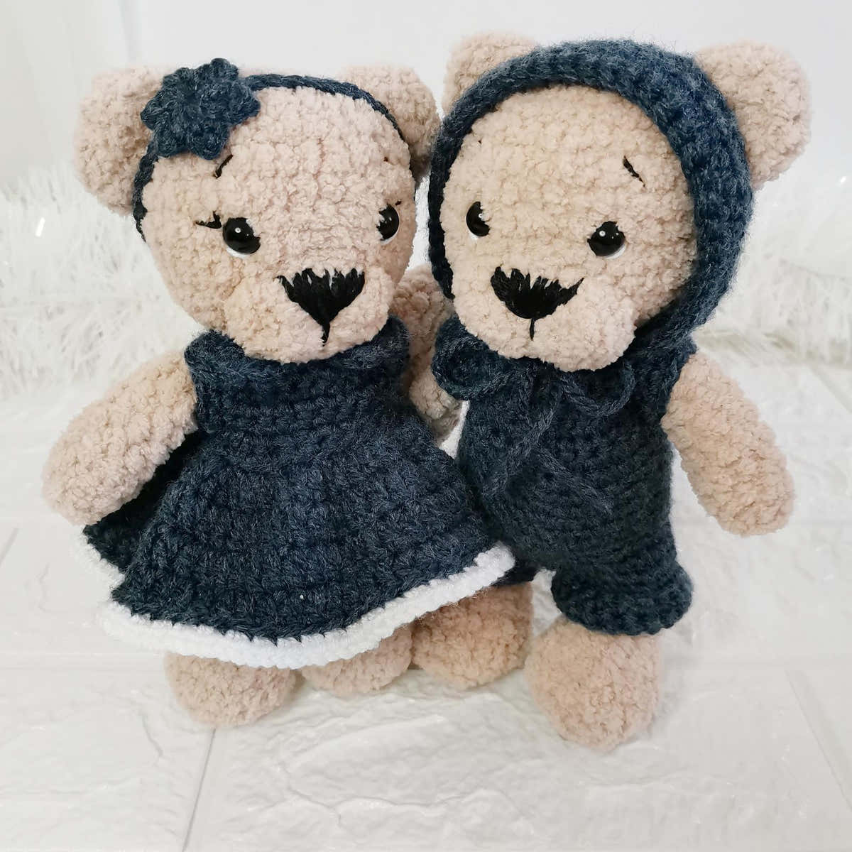 Plush Teddy Bear Duo 2in1 Crochet Pattern