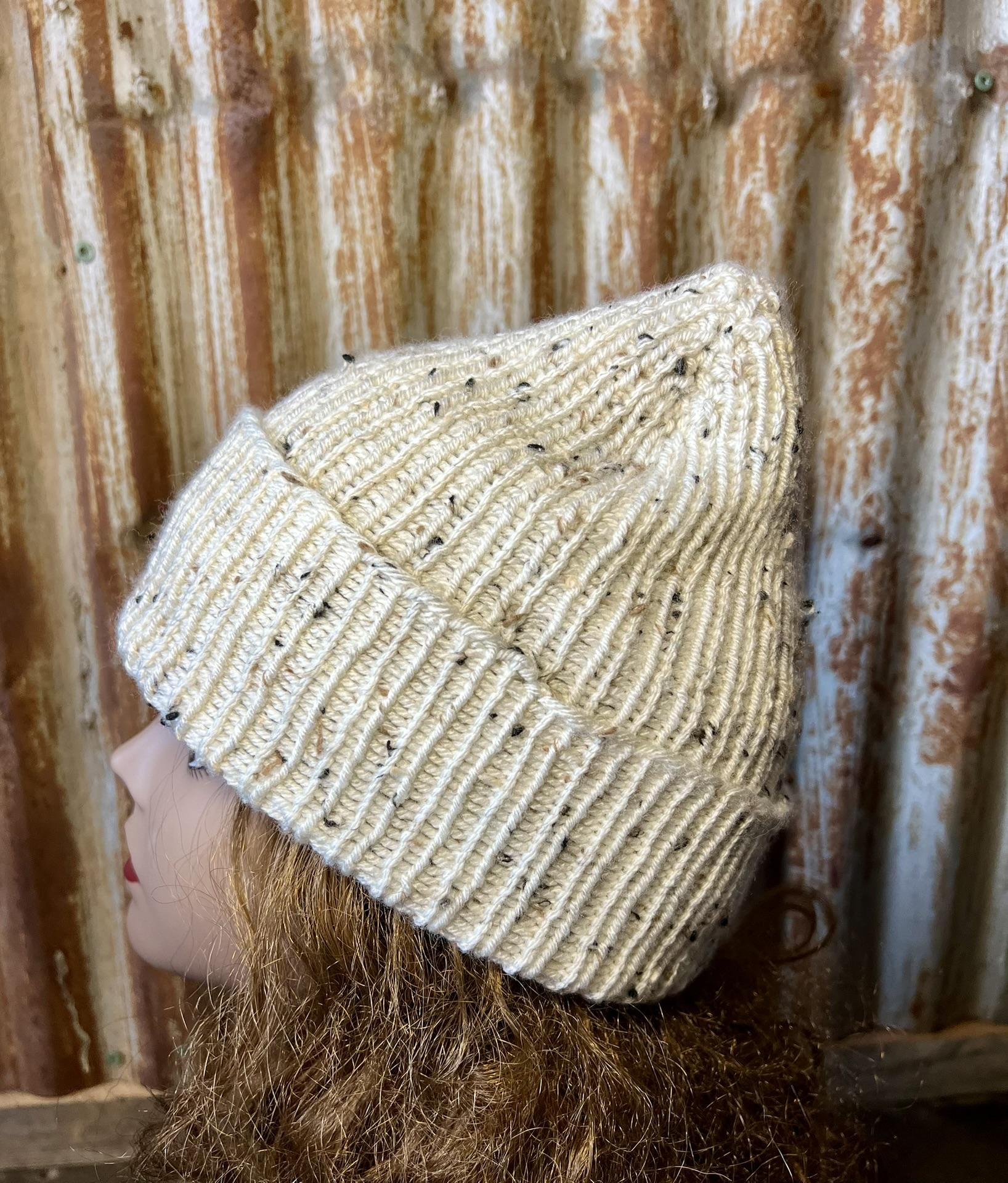 Alpine Cuffed Beanie -- a loom knit pattern