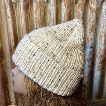 Alpine Cuffed Beanie -- a loom knit pattern
