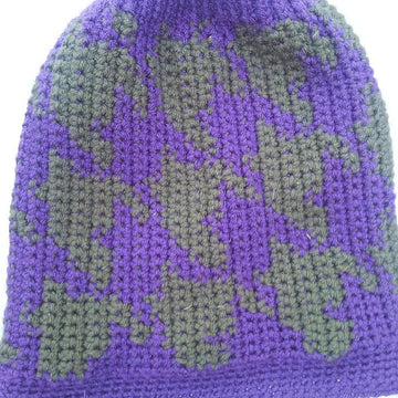 Sack Beanie - Houndstooth Print