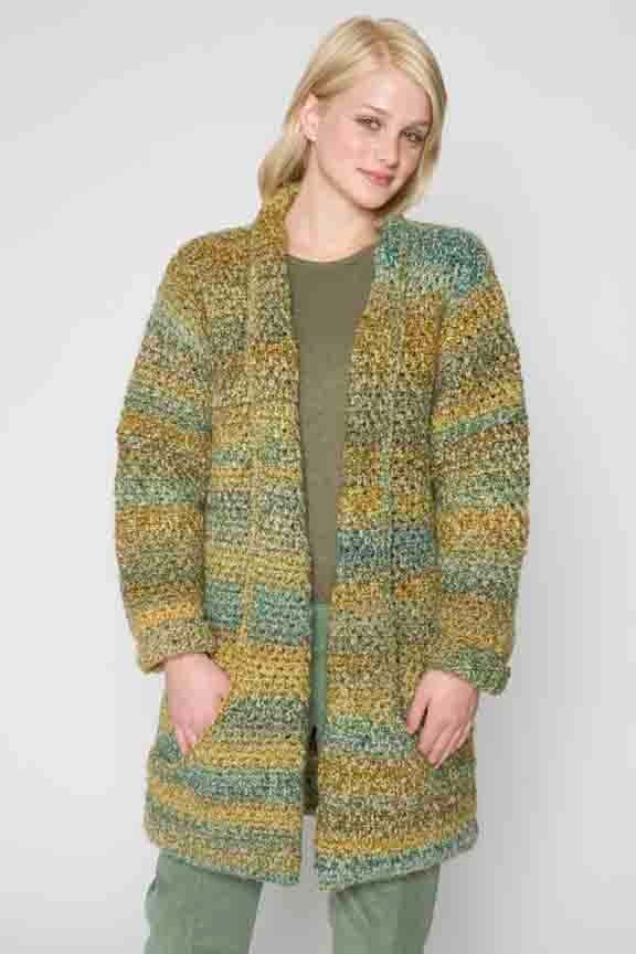 Flattering Jacket in Lion Brand Homespun - 60090AD