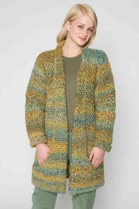 Flattering Jacket in Lion Brand Homespun - 60090AD