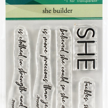 Penny Black Clear Stamps - She Builder