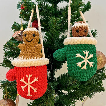 Gingerbread Crochet, Gingy Pop in a Mitten Toy