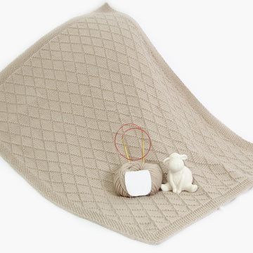 Strickanleitung Babydecke Wunschkind in den Größen 40x50 und 70x80 cm